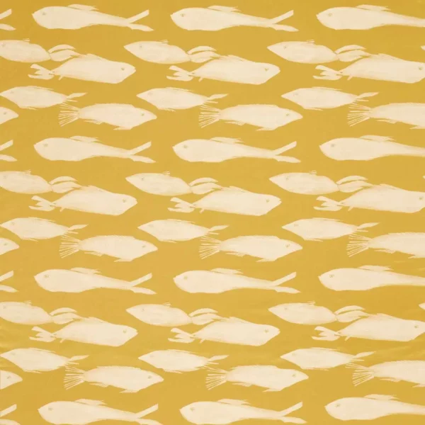 yellow animal jacquard fabric from Harlequin