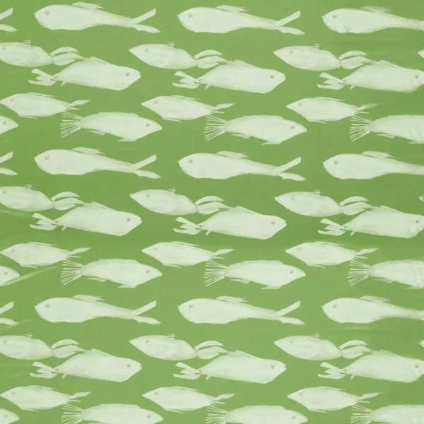 green animal jacquard fabric from Harlequin