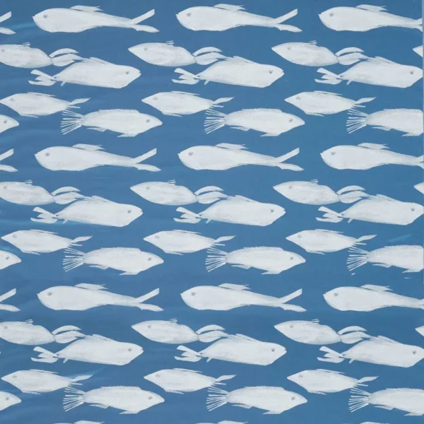 blue animal jacquard fabric from Harlequin