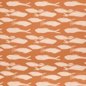 orange animal jacquard fabric from Harlequin