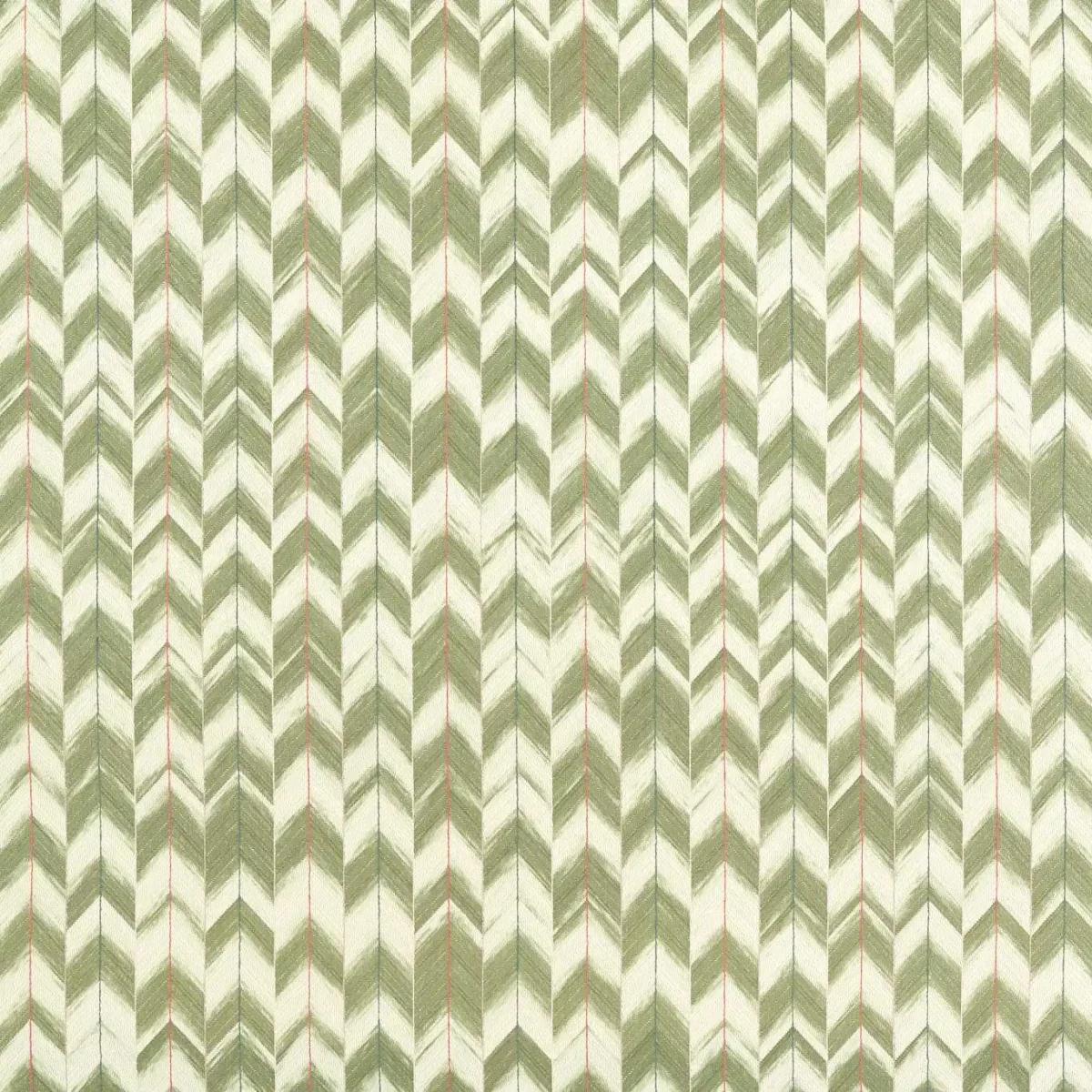 Suisai Fabric - Moss / Positano / First Light by green striped embroideried fabric from Harlequin