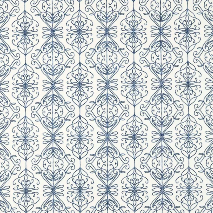 Java Linen Fabric -  Denim / Pearl swatch