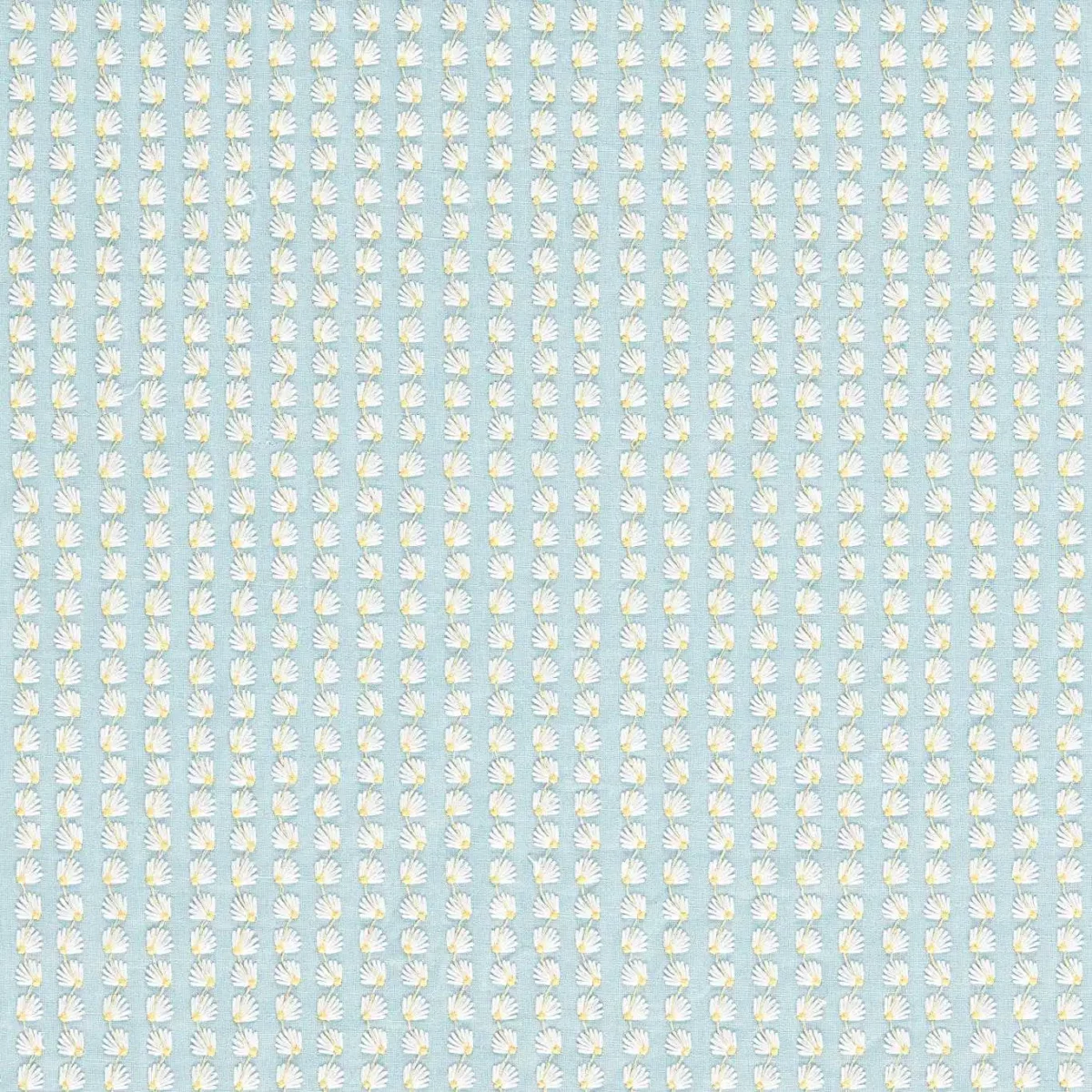 Silene Fabric - Sky / First Light / Honey by blue botanical embroideried fabric from Harlequin