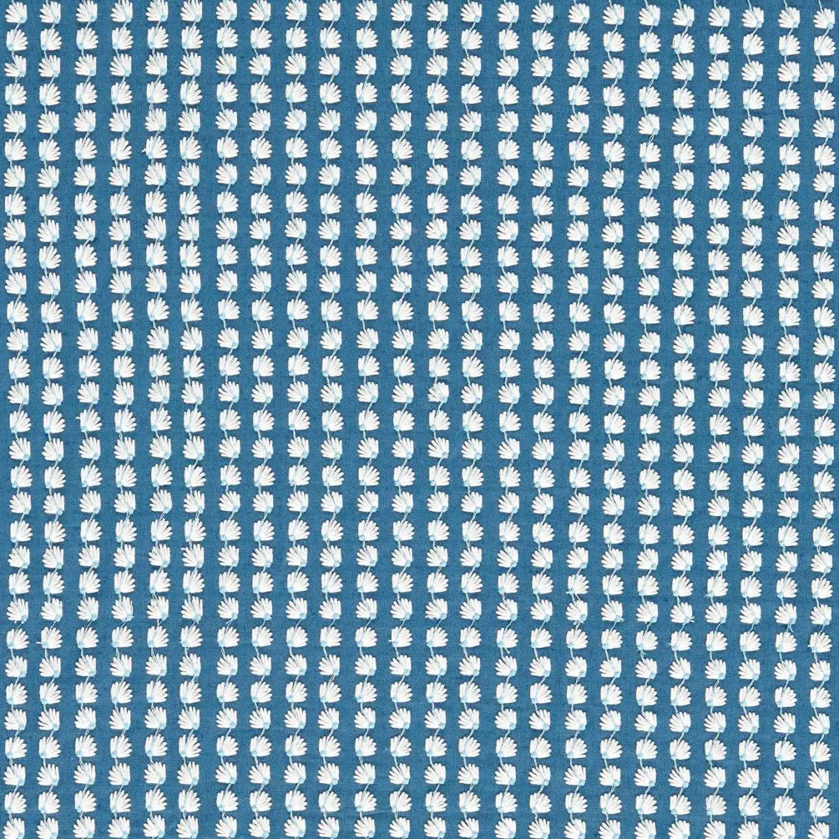 blue botanical embroideried fabric from Harlequin