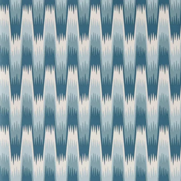 blue geometric wallpaper from harlequin