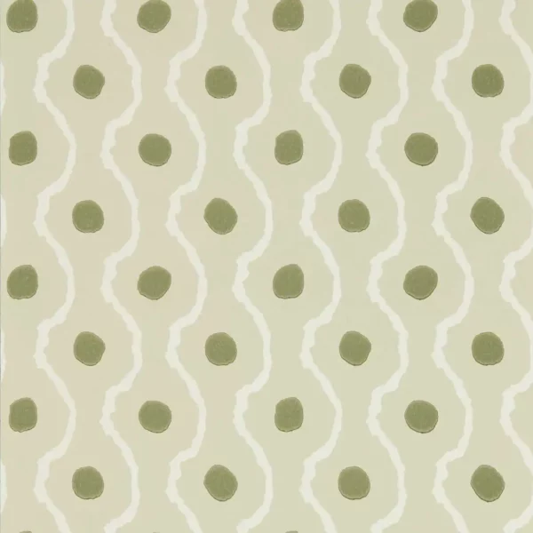 Connor Wallcovering - Neptune Green / Matcha by green spotted wallpaper from harlequin