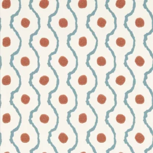 orange spotted wallpaper from harlequin