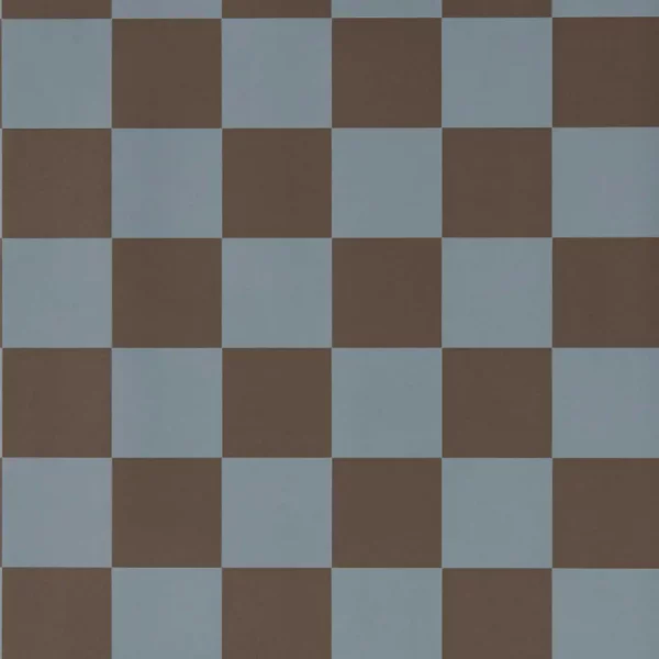 Blenets Check Wallcovering - Atlantic / Chocolate by blue checked wallpaper from harlequin