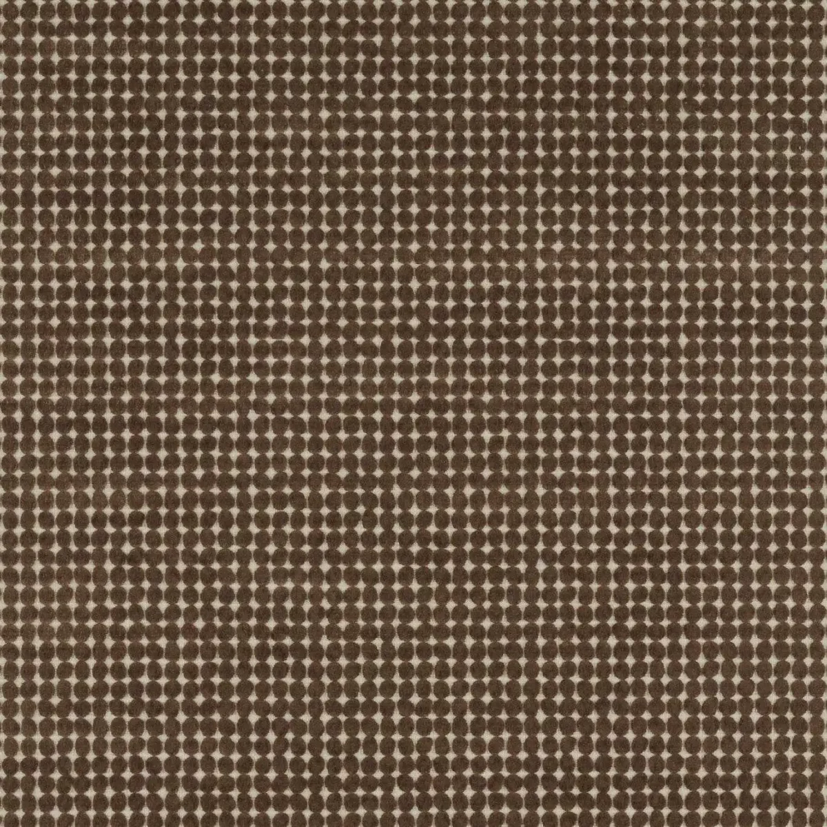 Loopy Spot Fabric - Chocolate by brown geometric velvet-chenille fabric from Harlequin