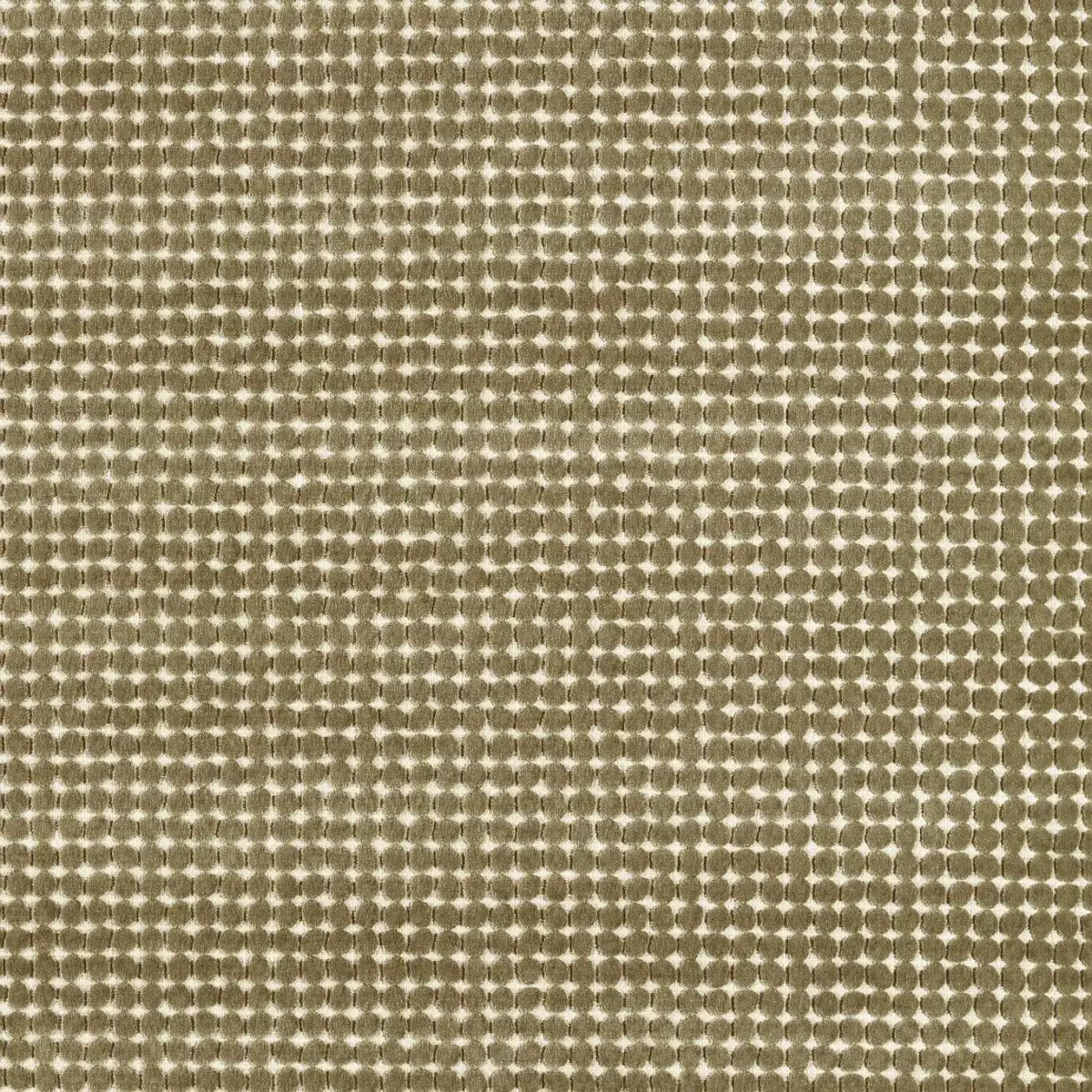 Loopy Spot Fabric - Moss by green geometric velvet-chenille fabric from Harlequin