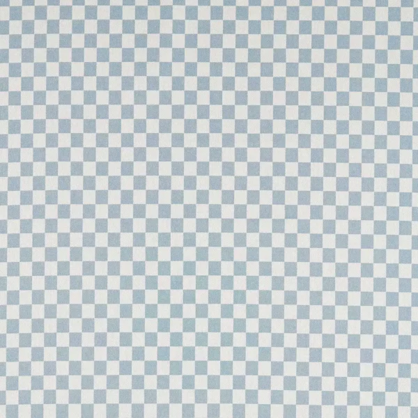 Blenets Check Mini Fabric - Atlantic by blue checked cotton fabric from Harlequin