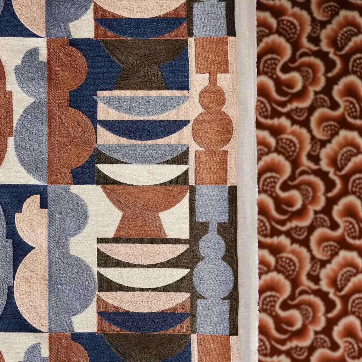 Potshop Fabric - Rose / Pacific from