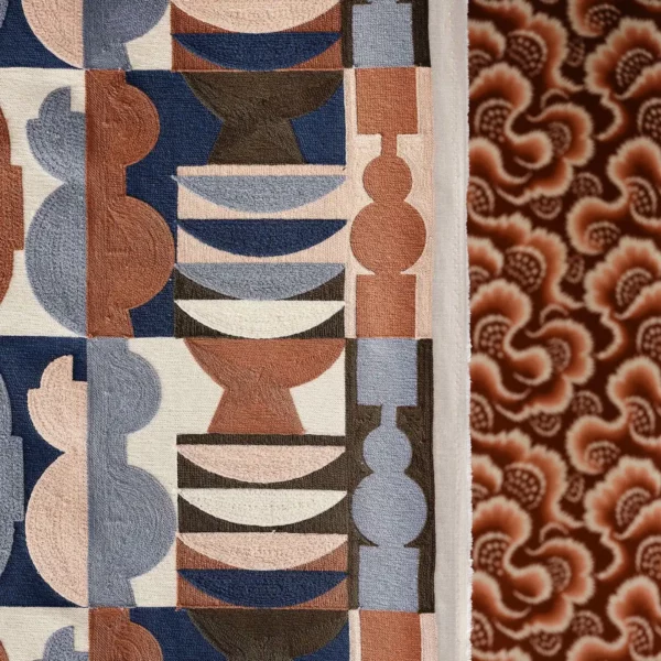 Potshop Fabric - Rose / Pacific by Potshop Fabric - Rose / Pacific from