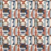 blue geometric embroideried fabric from Harlequin