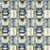 blue geometric embroideried fabric from Harlequin