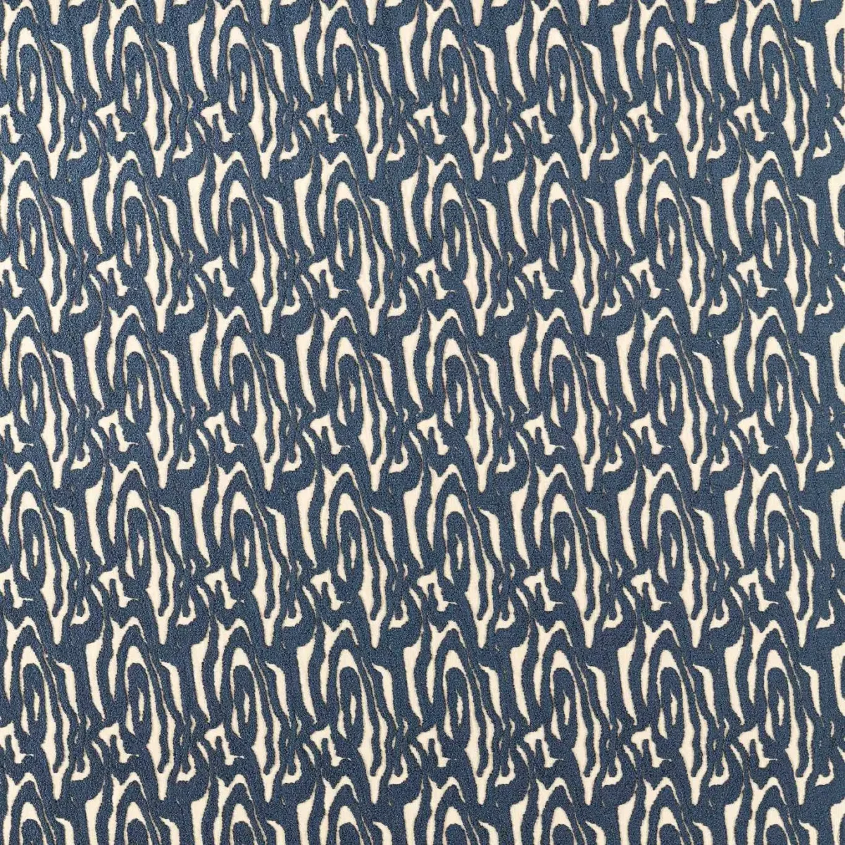blue contemporary embroideried fabric from Harlequin