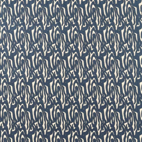 Marble Wave Fabric - Pacific by blue contemporary embroideried fabric from Harlequin
