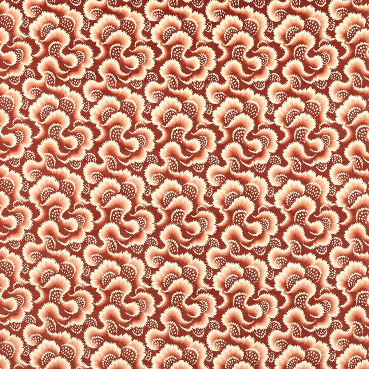 pink botanical velvet-chenille fabric from Harlequin