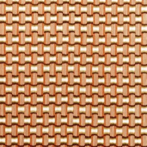 orange geometric embroideried fabric from Harlequin