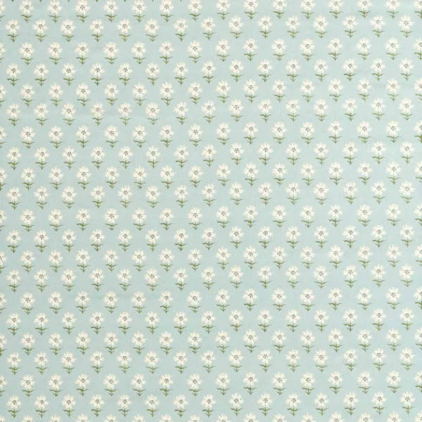 Fellcroft Fabric - Atlantic by blue botanical printed fabric from Harlequin