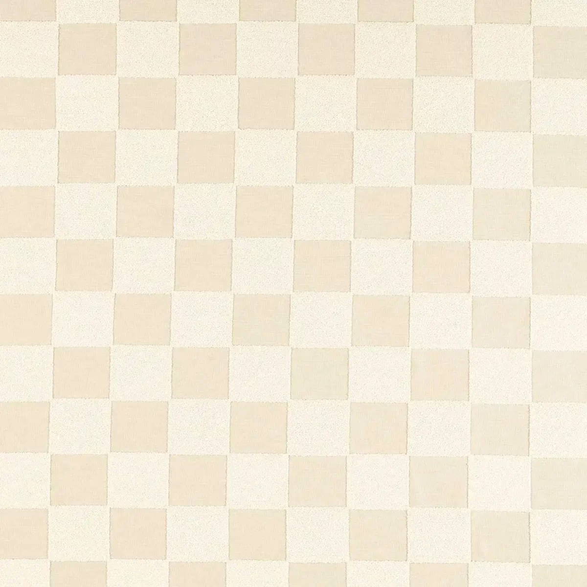 Blenets Check Fabric - Oatmeal by white checked embroideried fabric from Harlequin