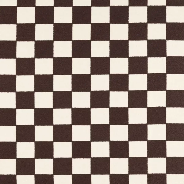 Blenets Check Fabric - Chocolate by brown checked embroideried fabric from Harlequin