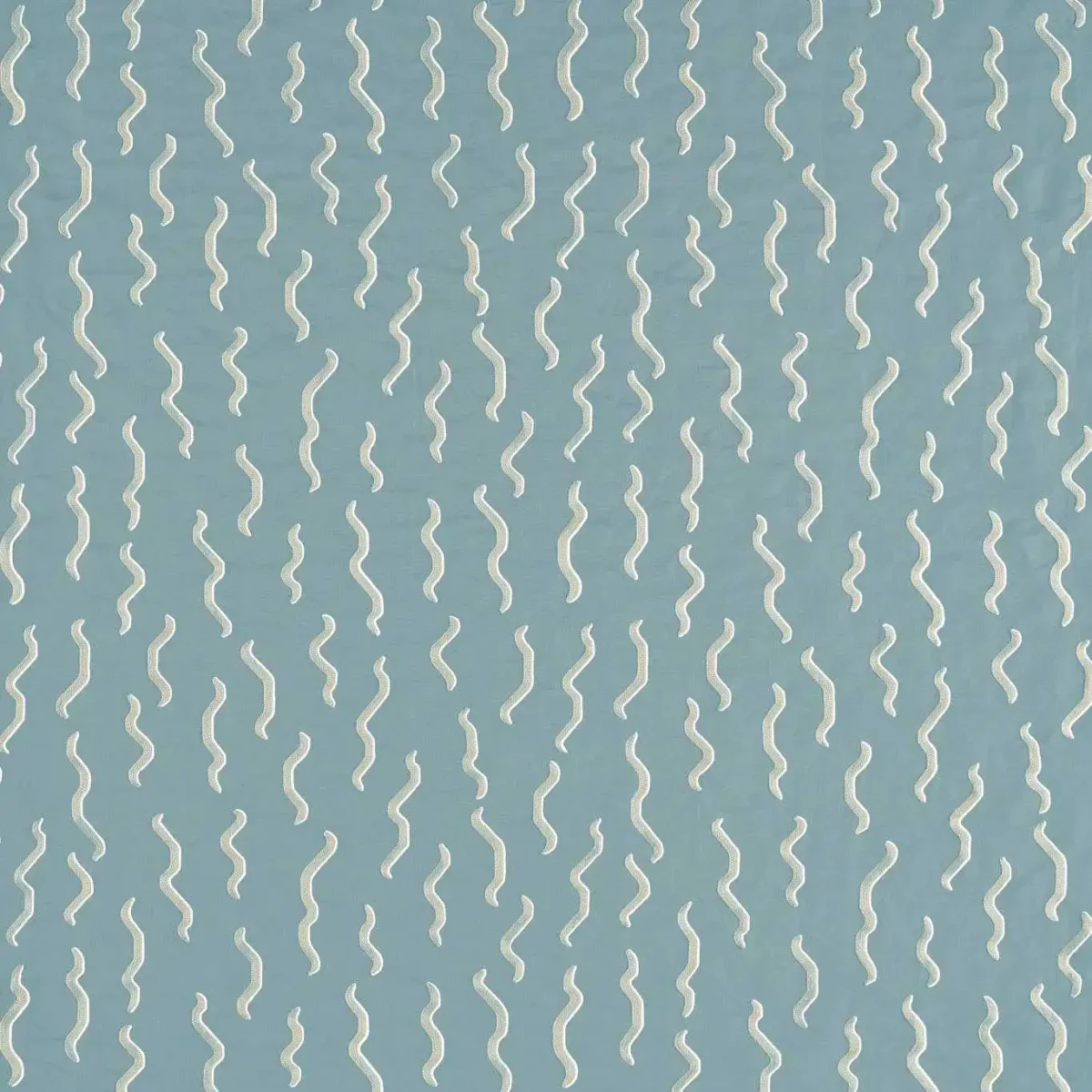 blue striped embroideried fabric from Harlequin