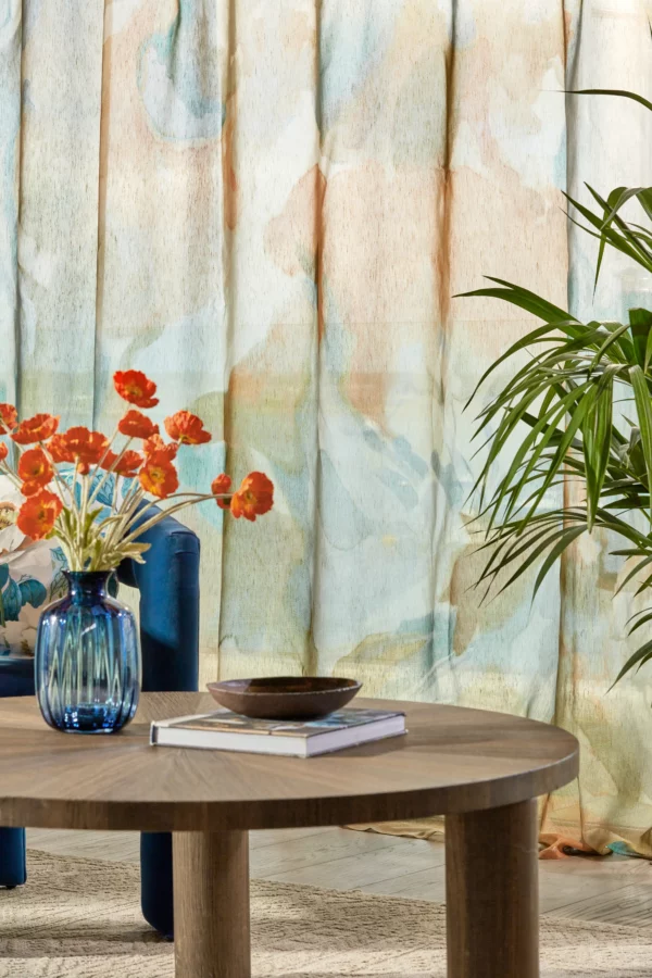 Foresta Sheer Fabric - Baked Terracotta from