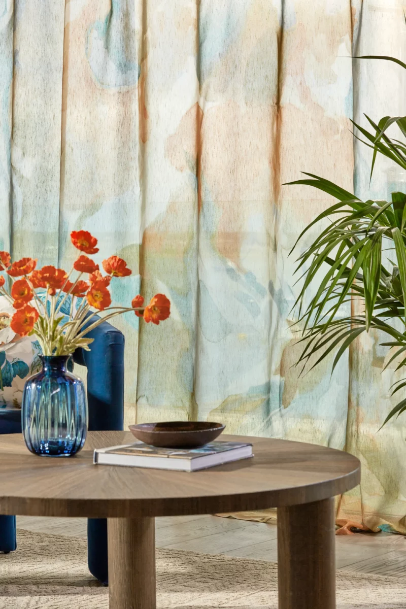 Foresta Sheer Fabric - Baked Terracotta from
