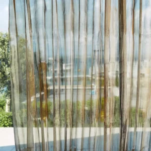 neutral contemporary voile-sheer fabric from Harlequin