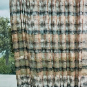 orange striped voile-sheer fabric from Harlequin