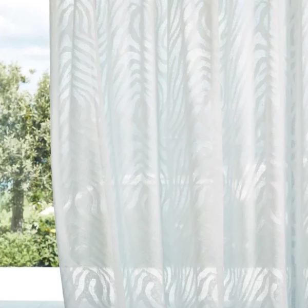 white contemporary voile-sheer fabric from Harlequin