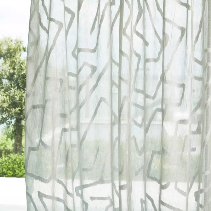 Melodic Sheer Fabric - Tranquility / Chalk swatch