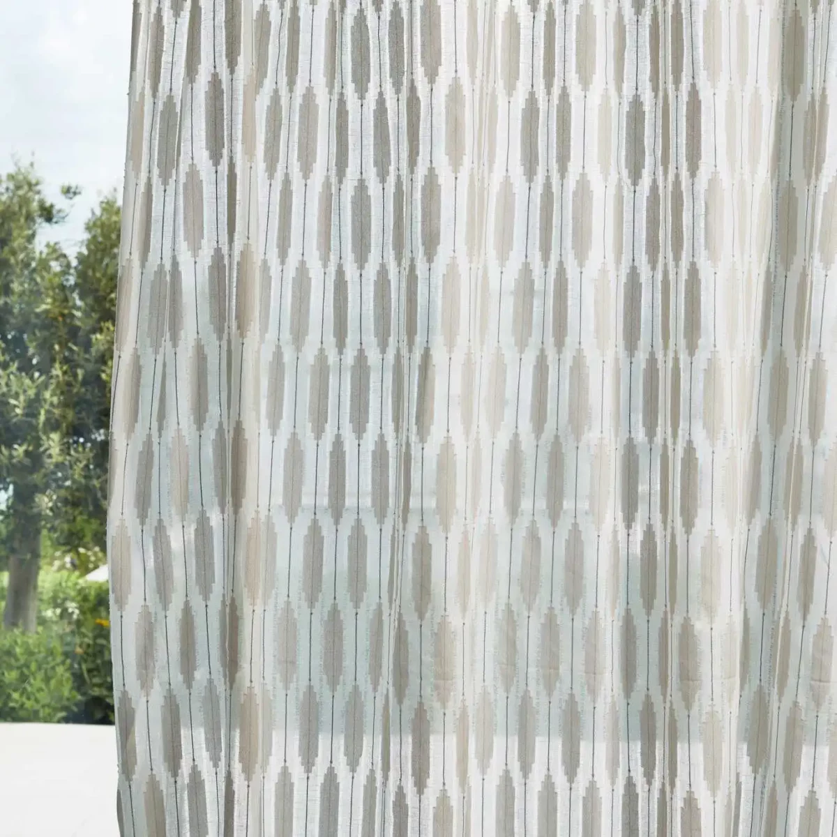 white botanical voile-sheer fabric from Harlequin