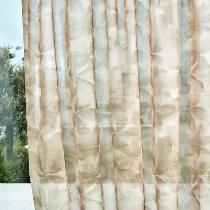 Grounded Sheer Fabric - Parchment swatch