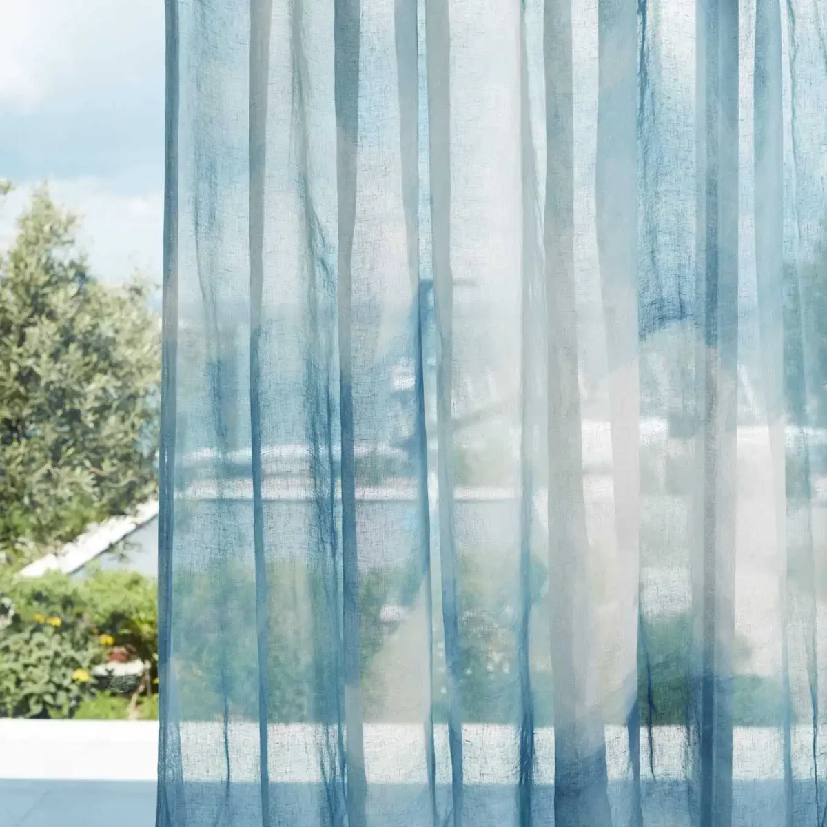 blue misc voile-sheer fabric from Harlequin