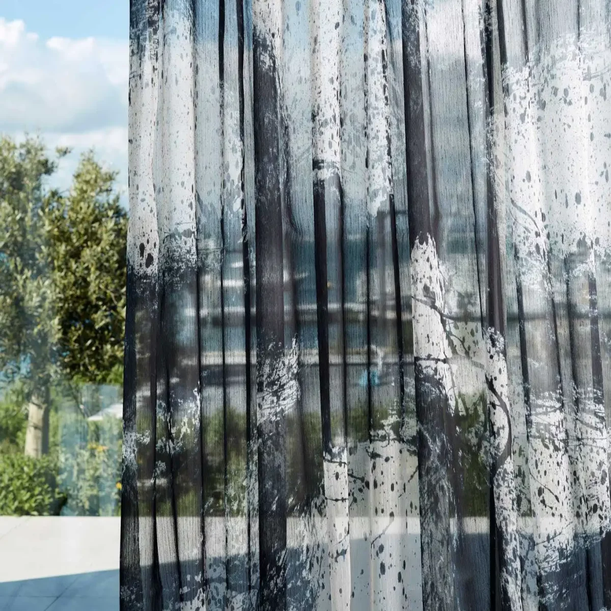 black-grey misc voile-sheer fabric from Harlequin