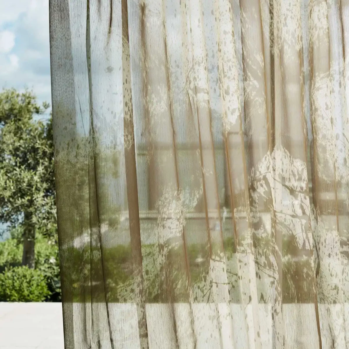Enigmatic Sheer Fabric - Nectar by neutral misc voile-sheer fabric from Harlequin