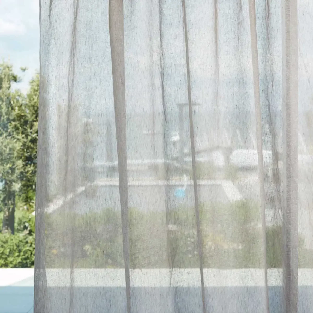 Lucent Fabric - Hempseed by white plain voile-sheer fabric from Harlequin