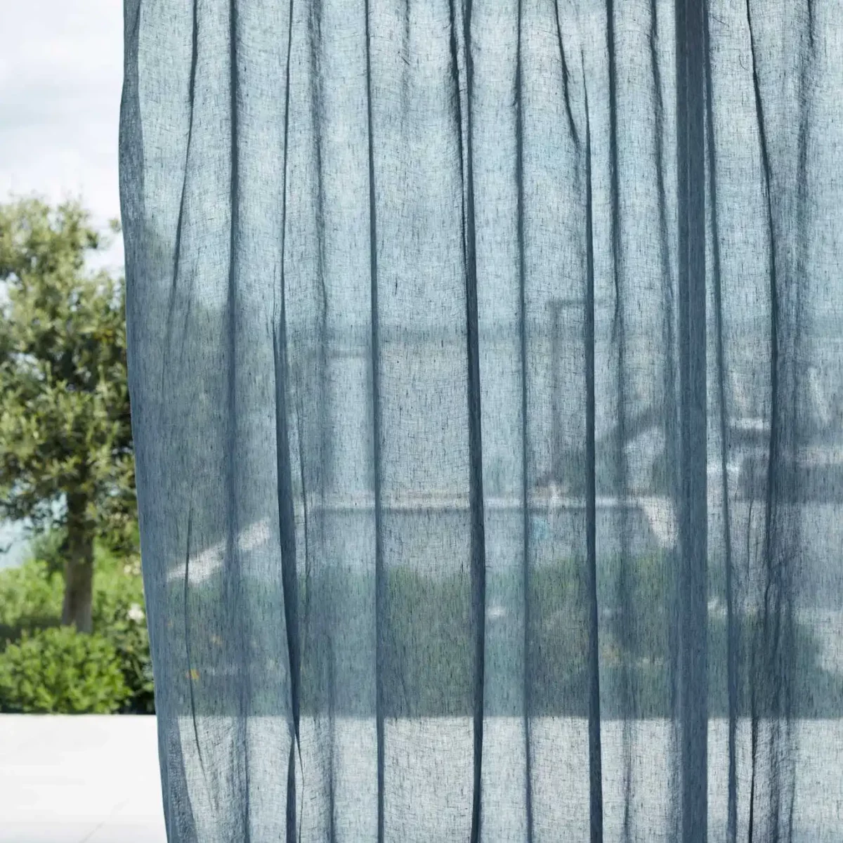 Lucent Fabric - Celestial by blue plain voile-sheer fabric from Harlequin