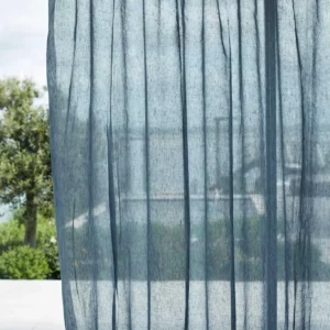blue plain voile-sheer fabric from Harlequin
