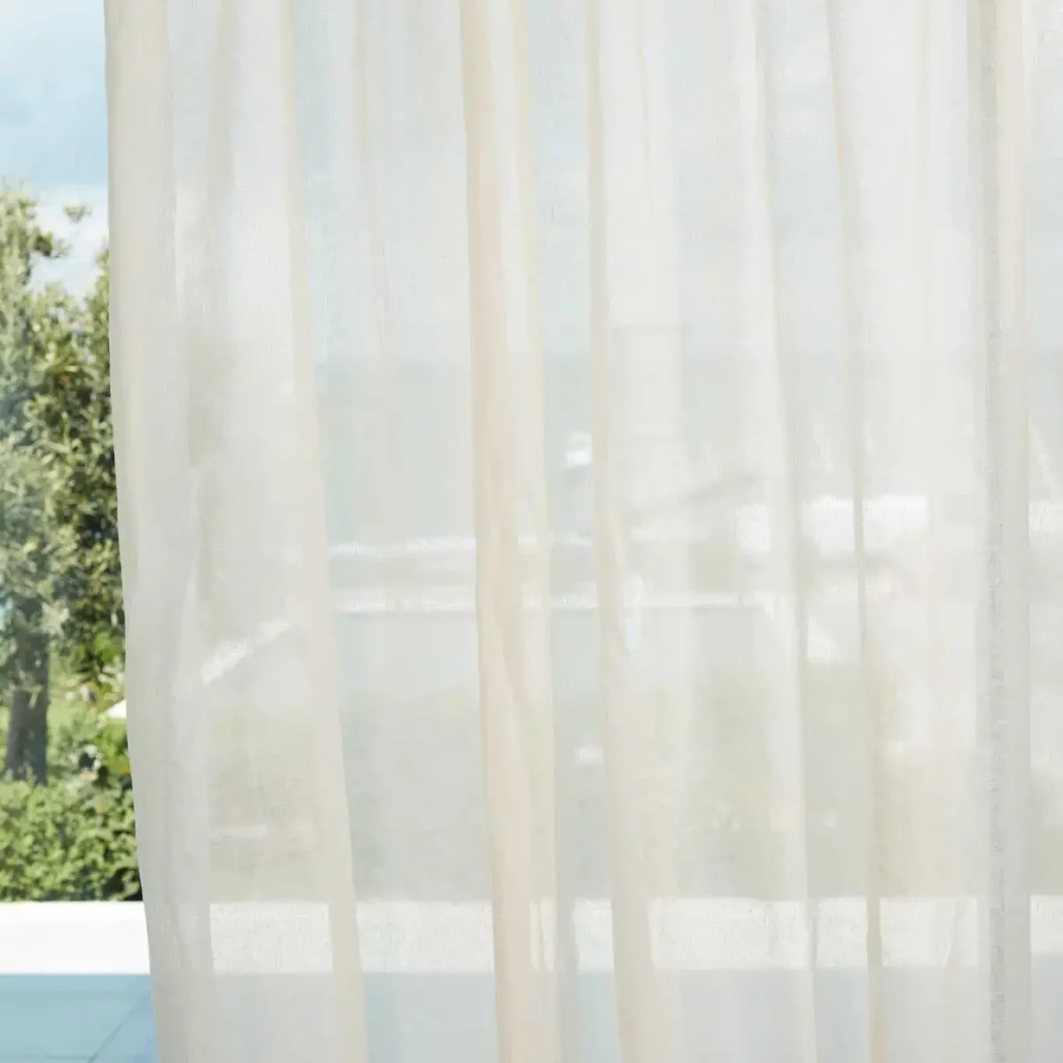 Lucent Fabric - Soft Focus by white plain voile-sheer fabric from Harlequin