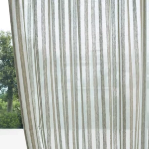 black-grey striped voile-sheer fabric from Harlequin