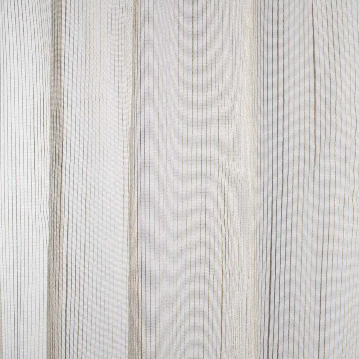 Kimie Fabric - Oatmeal by neutral striped voile-sheer fabric from Harlequin