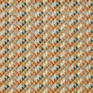 orange geometric velvet-chenille fabric from Harlequin