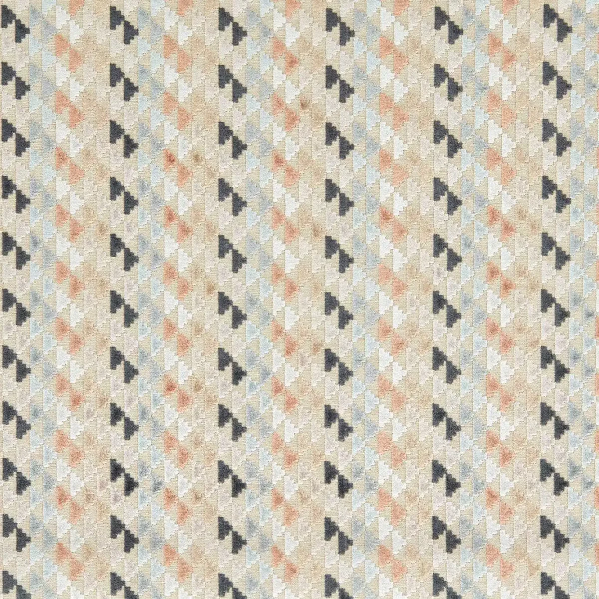 white geometric velvet-chenille fabric from Harlequin