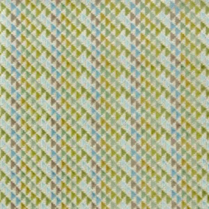 green geometric velvet-chenille fabric from Harlequin