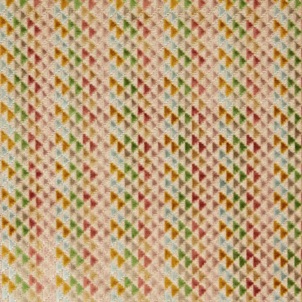multicolour geometric velvet-chenille fabric from Harlequin