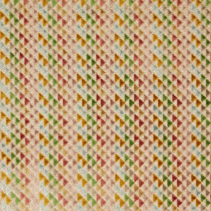 Vidi Fabric -  Blush / Ochre / Kelly swatch