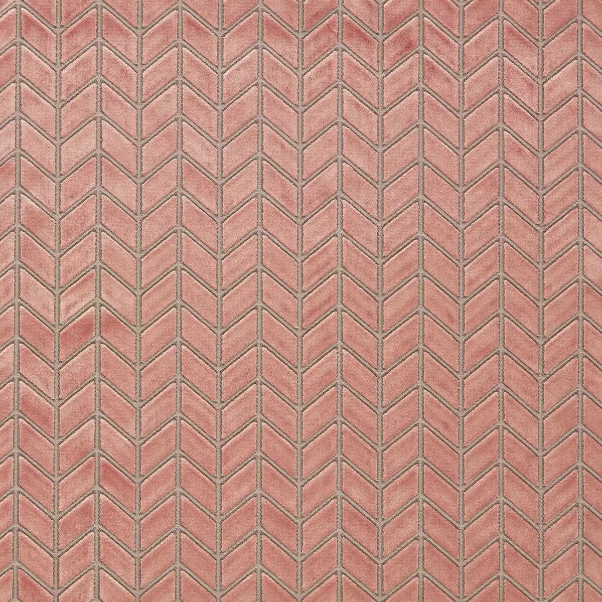 Perplex Fabric - Positano by pink geometric velvet-chenille fabric from Harlequin